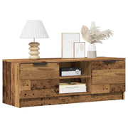 Tv-meubel 102x35x36,5 cm bewerkt hout oud houtkleurig