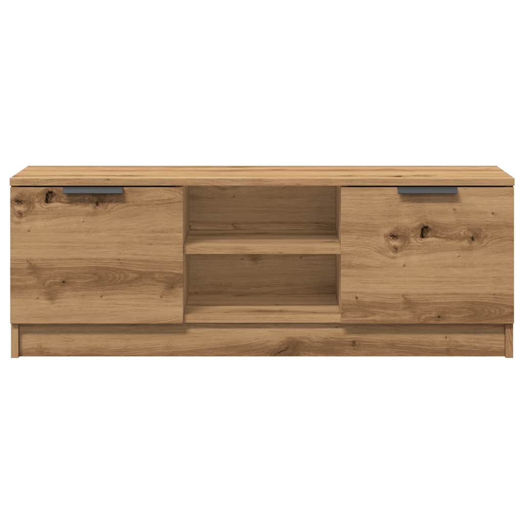 Tv-meubel 102x35x36,5 cm bewerkt hout artisanaal eikenkleur