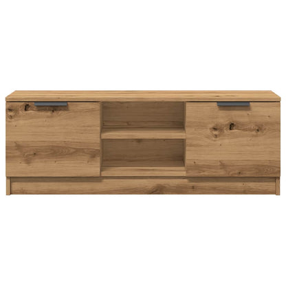 Tv-meubel 102x35x36,5 cm bewerkt hout artisanaal eikenkleur