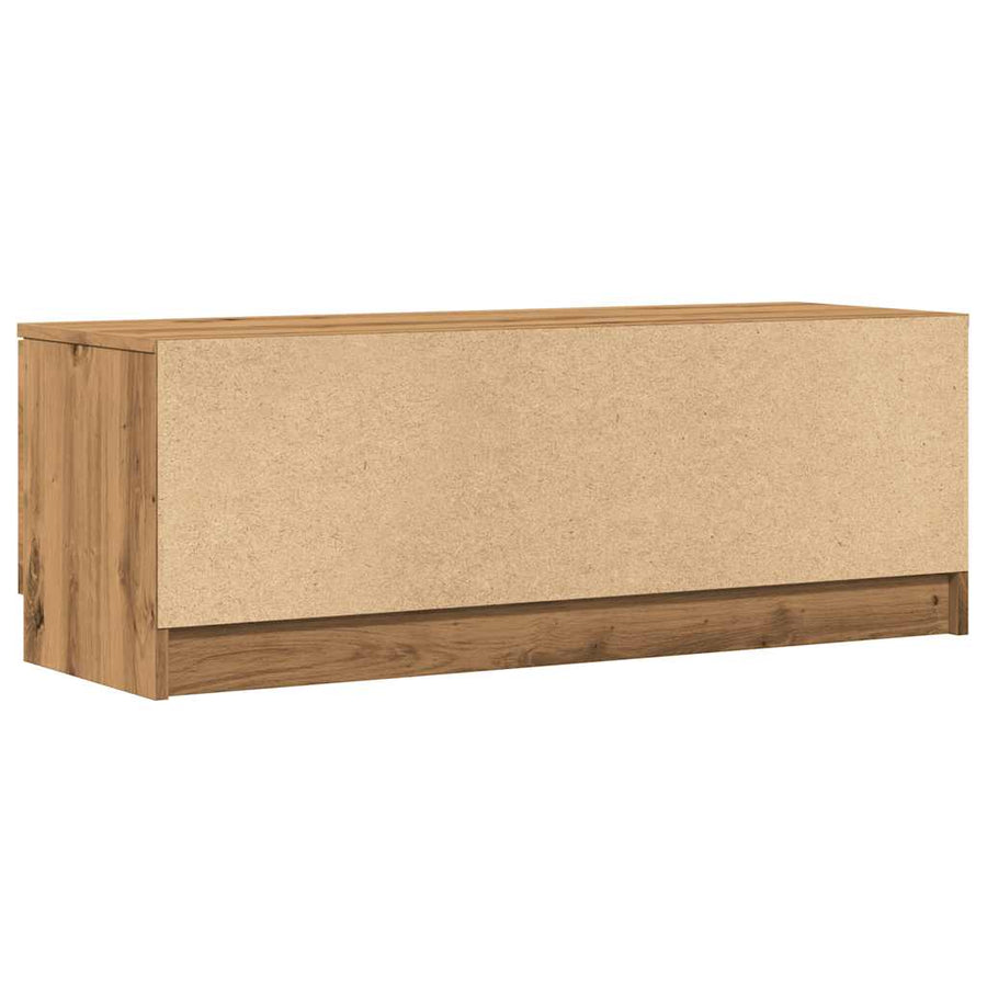 Tv-meubel 102x35x36,5 cm bewerkt hout artisanaal eikenkleur