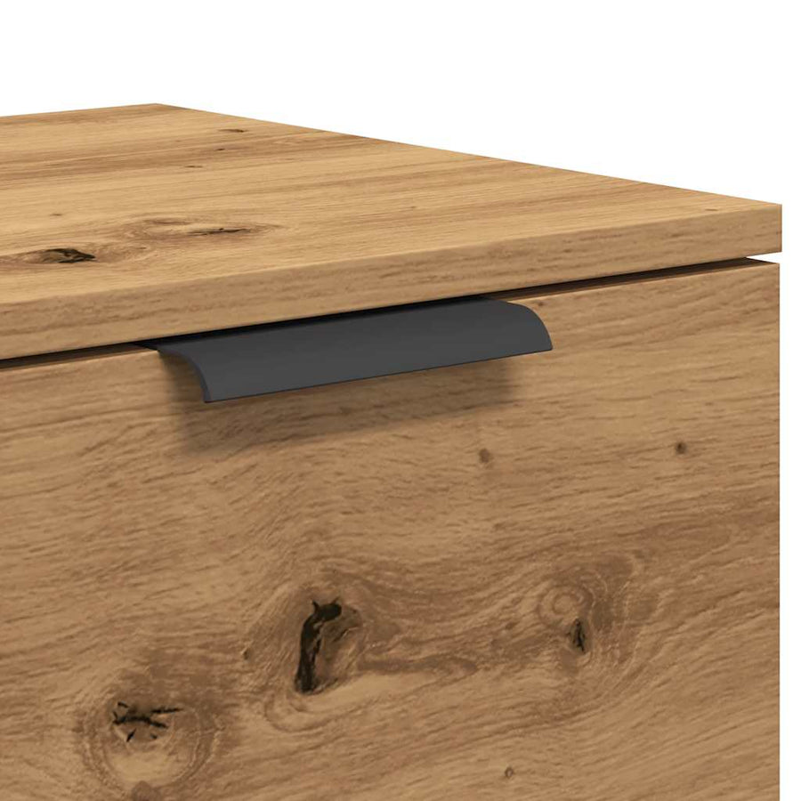 Tv-meubel 102x35x36,5 cm bewerkt hout artisanaal eikenkleur