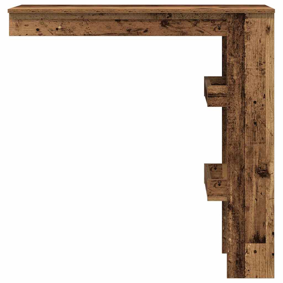 Bartafel wandgemonteerd 102x45x103,5 cm bewerkt hout oud hout
