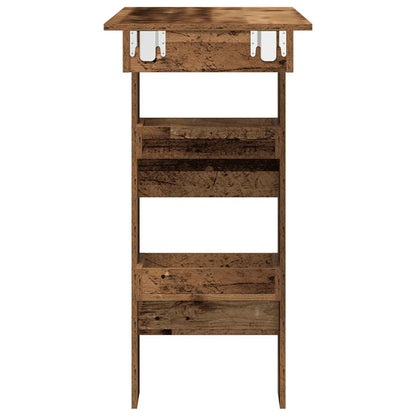 Bartafel wandgemonteerd 102x45x103,5 cm bewerkt hout oud hout