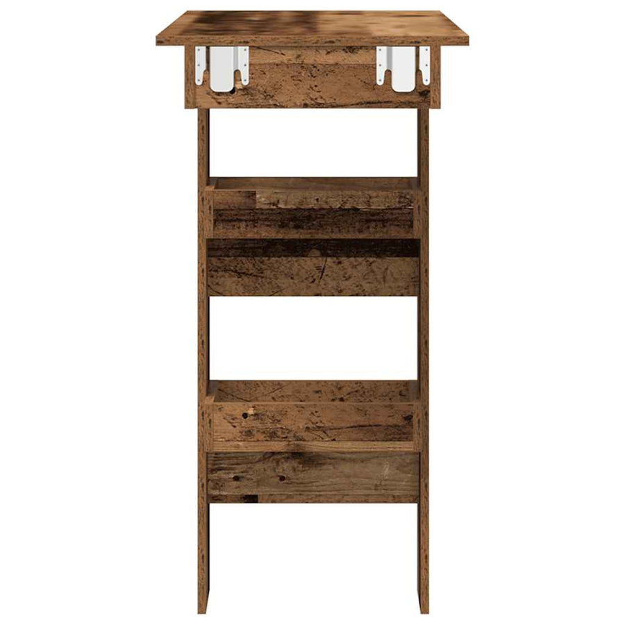 Bartafel wandgemonteerd 102x45x103,5 cm bewerkt hout oud hout