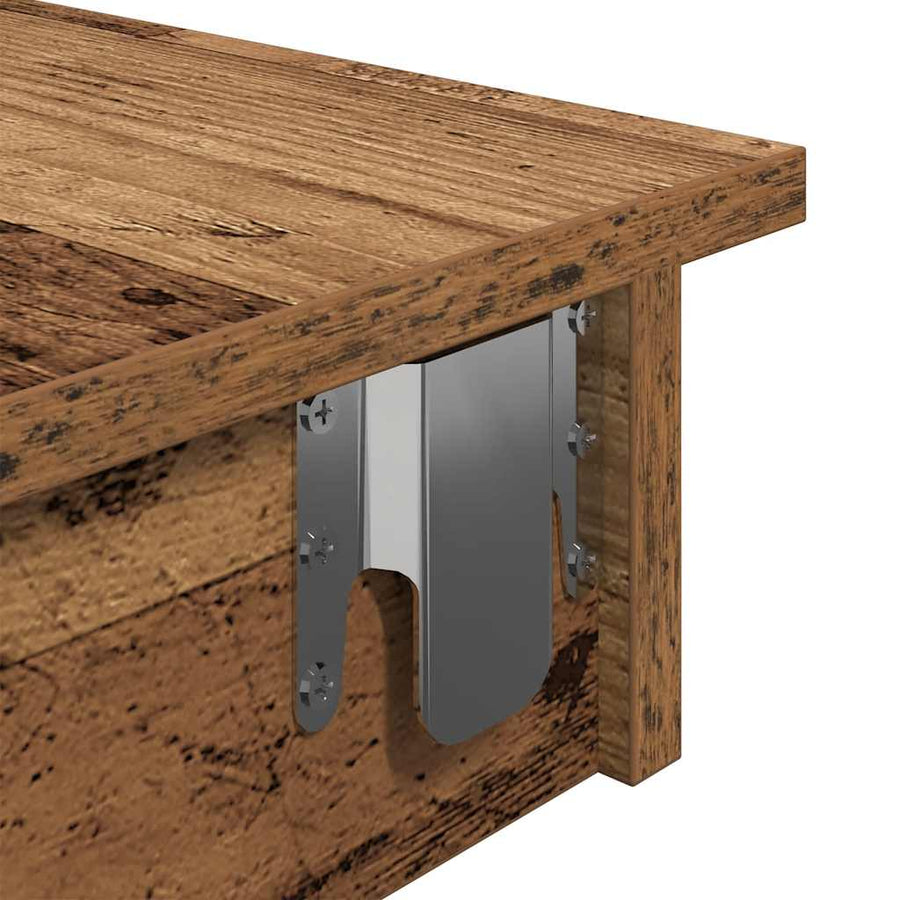 Bartafel wandgemonteerd 102x45x103,5 cm bewerkt hout oud hout