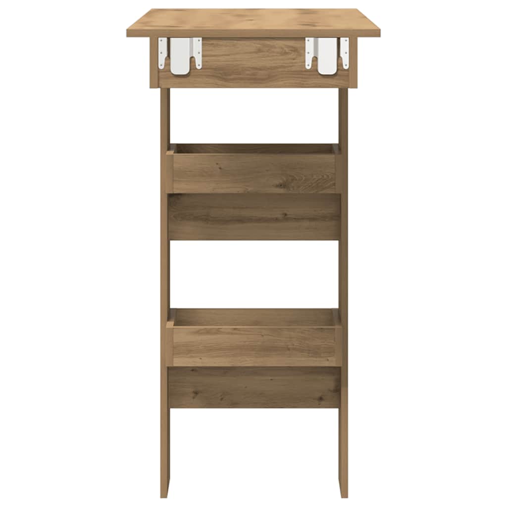 Bartafel wandgemonteerd 102x45x103,5 cm bewerkt hout artisanaal