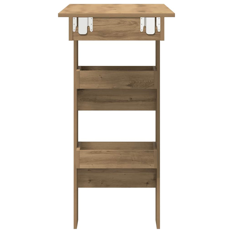 Bartafel wandgemonteerd 102x45x103,5 cm bewerkt hout artisanaal