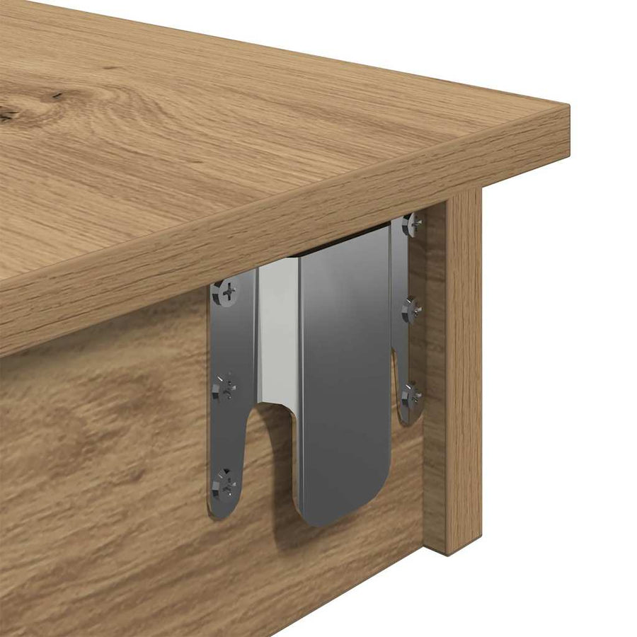 Bartafel wandgemonteerd 102x45x103,5 cm bewerkt hout artisanaal
