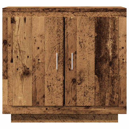 Dressoir 80x40x75 cm bewerkt hout oud houtkleurig