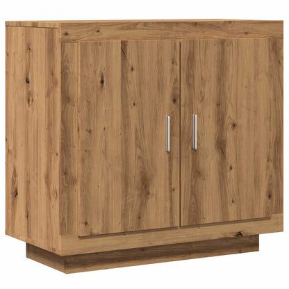 Dressoir 80x40x75 cm bewerkt hout artisanaal eikenkleur