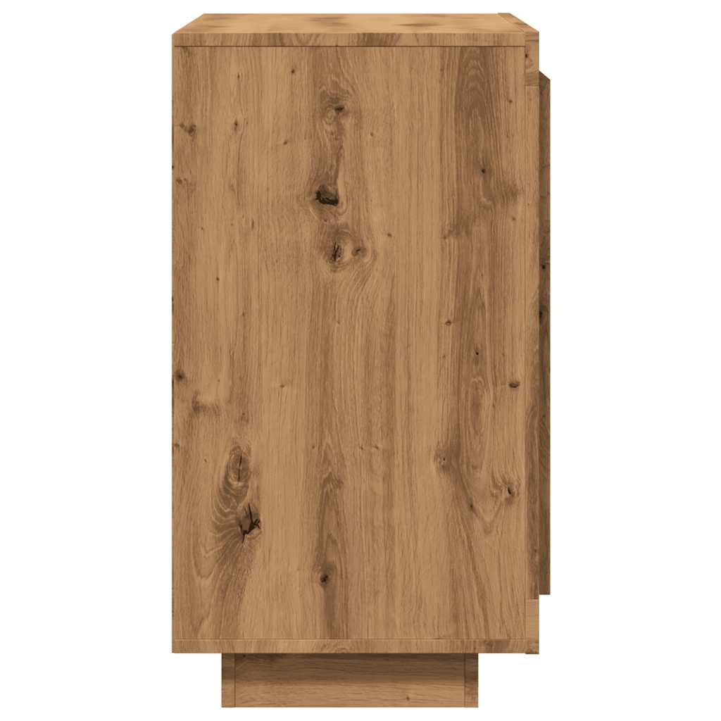 Dressoir 80x40x75 cm bewerkt hout artisanaal eikenkleur
