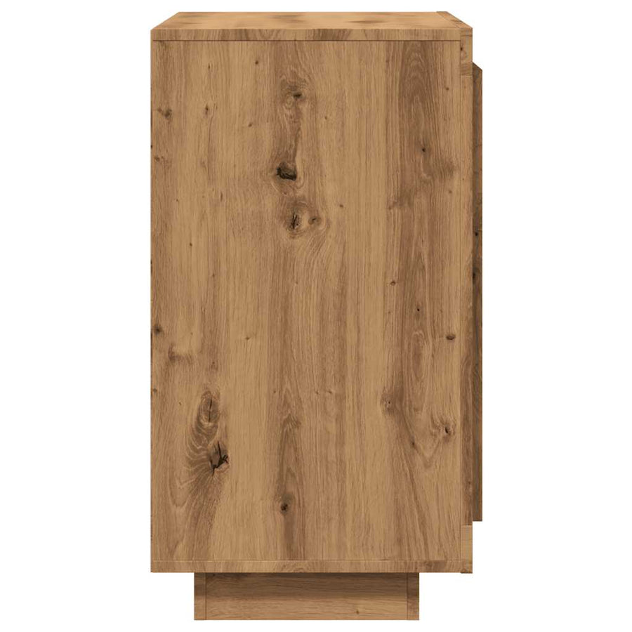 Dressoir 80x40x75 cm bewerkt hout artisanaal eikenkleur