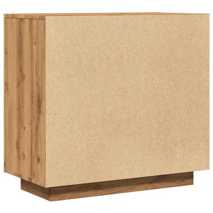 Dressoir 80x40x75 cm bewerkt hout artisanaal eikenkleur