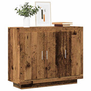 Dressoir 92x35x75 cm bewerkt hout oud houtkleurig