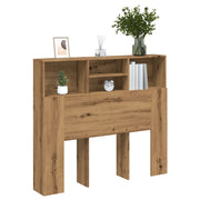 Hoofdbordkast 120x19x103,5 cm bewerkt hout eiken