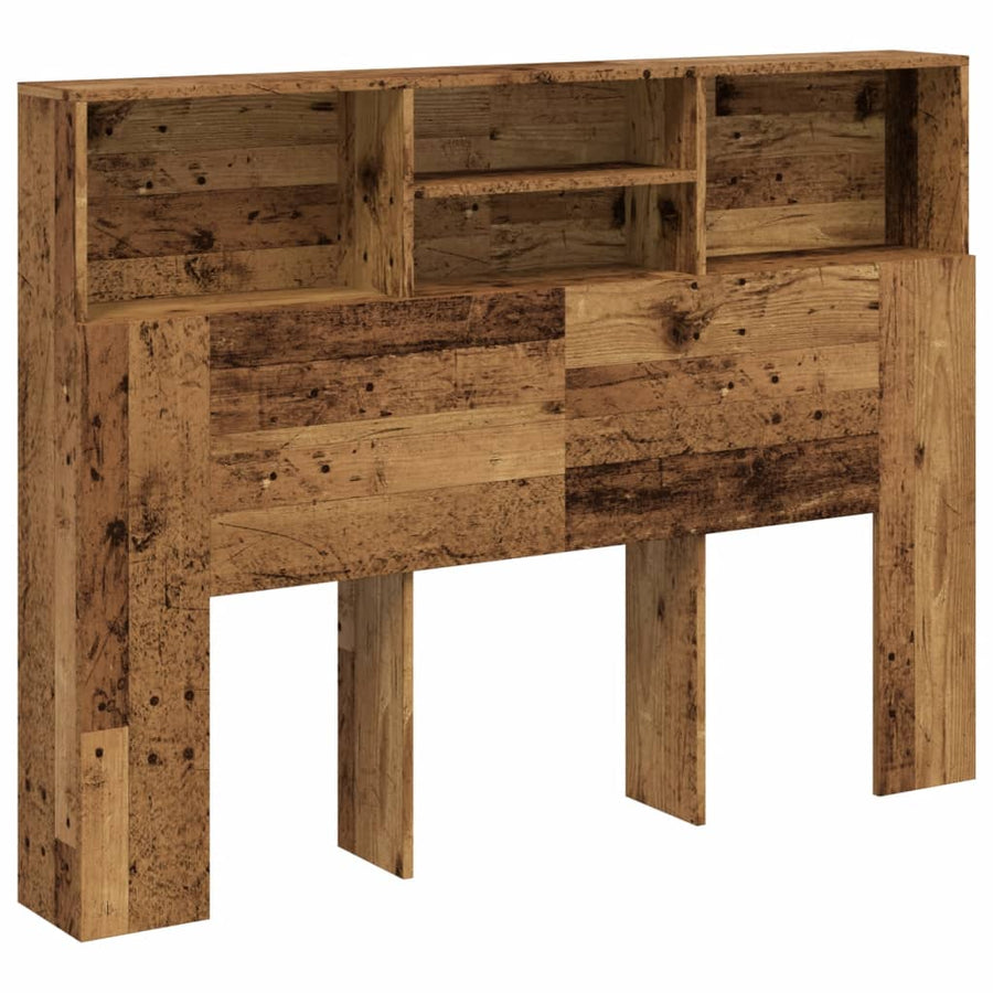 Hoofdbordkast 140x19x103,5 cm oud houtkleurig