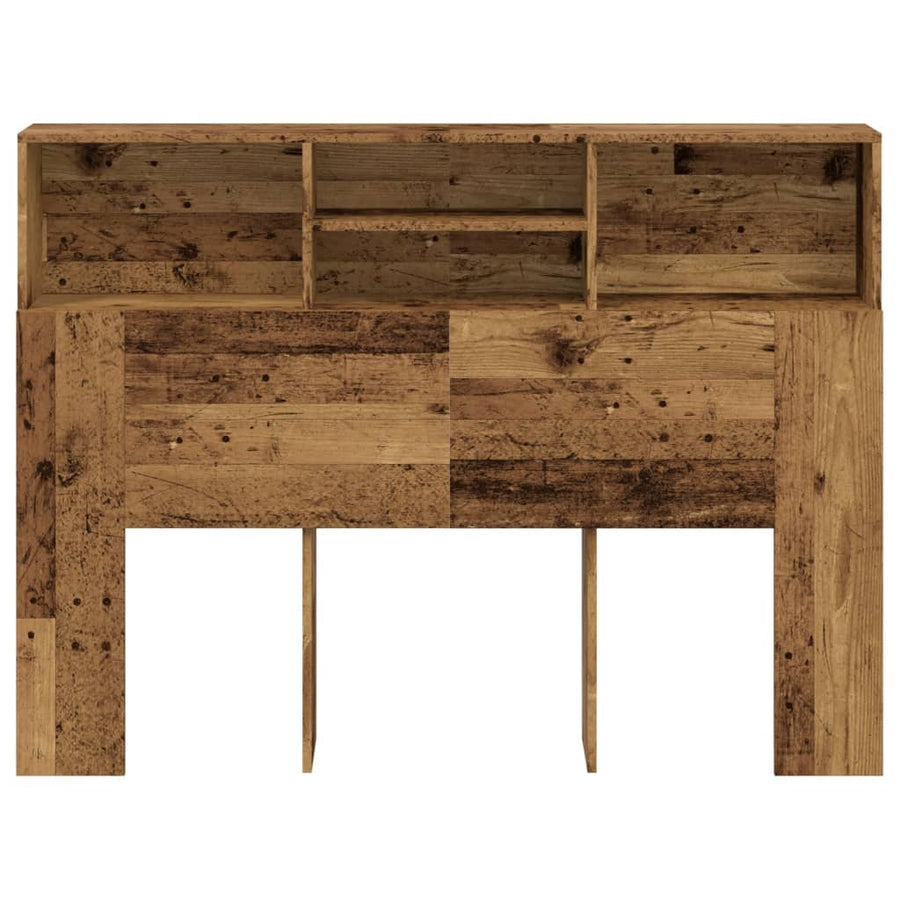 Hoofdbordkast 140x19x103,5 cm oud houtkleurig