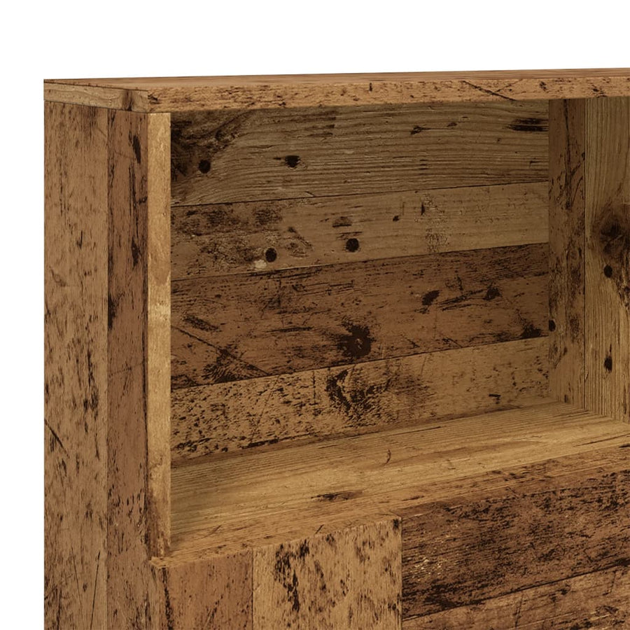 Hoofdbordkast 140x19x103,5 cm oud houtkleurig