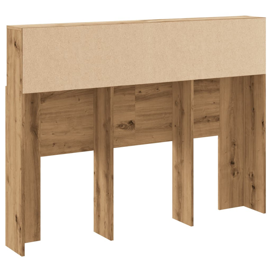 Hoofdbordkast 140x19x103,5 cm artisanaal eikenkleur