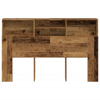 Hoofdbordkast 160x19x103,5 cm bewerkt hout oud houtkleurig