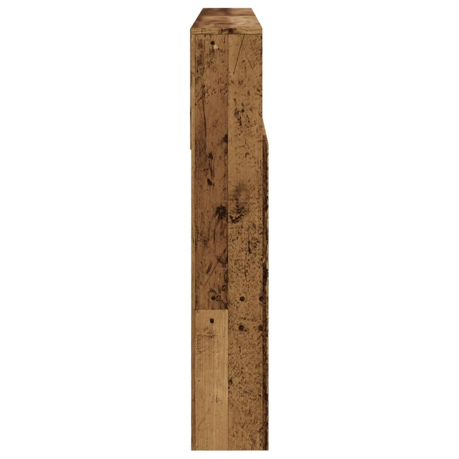 Hoofdbordkast 160x19x103,5 cm bewerkt hout oud houtkleurig