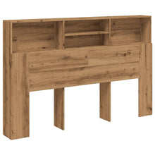 Hoofdbordkast 160x19x103,5cm bewerkt hout artisanaal eikenkleur