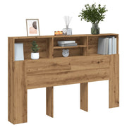 Hoofdbordkast 160x19x103,5cm bewerkt hout eiken