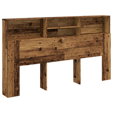 Hoofdbordkast 180x19x103,5 cm bewerkt hout oud houtkleurig