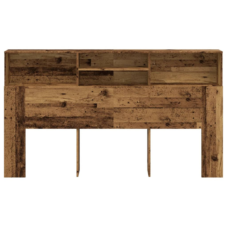 Hoofdbordkast 180x19x103,5 cm bewerkt hout oud houtkleurig