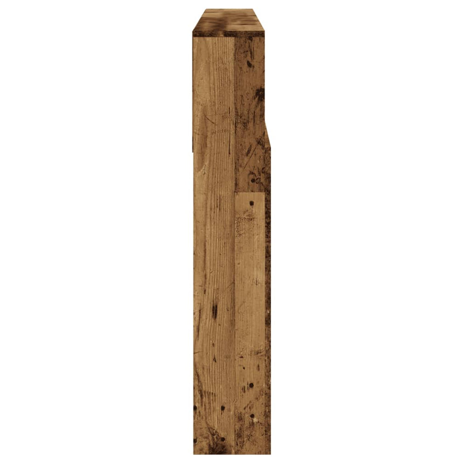 Hoofdbordkast 180x19x103,5 cm bewerkt hout oud houtkleurig