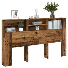 Hoofdbordkast 180x19x103,5 cm bewerkt hout oud houtkleurig