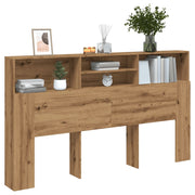 Hoofdbordkast 180x19x103,5 cm bewerkt hout eiken