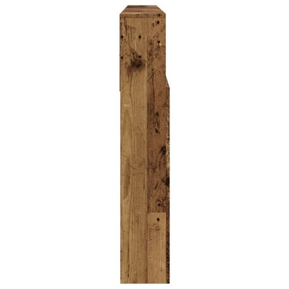 Hoofdbordkast 200x19x103,5 cm bewerkt hout oud houtkleurig