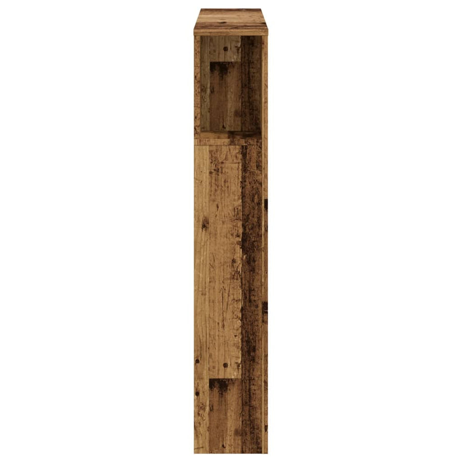 Hoofdbordkast 100x19x104,5 cm bewerkt hout oud houtkleurig
