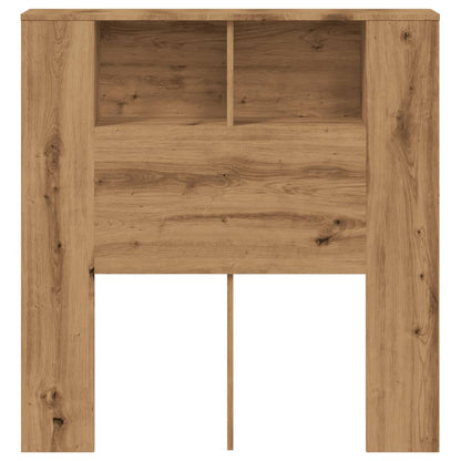 Hoofdbordkast 100x19x104,5cm bewerkt hout artisanaal eikenkleur