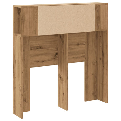 Hoofdbordkast 100x19x104,5cm bewerkt hout artisanaal eikenkleur
