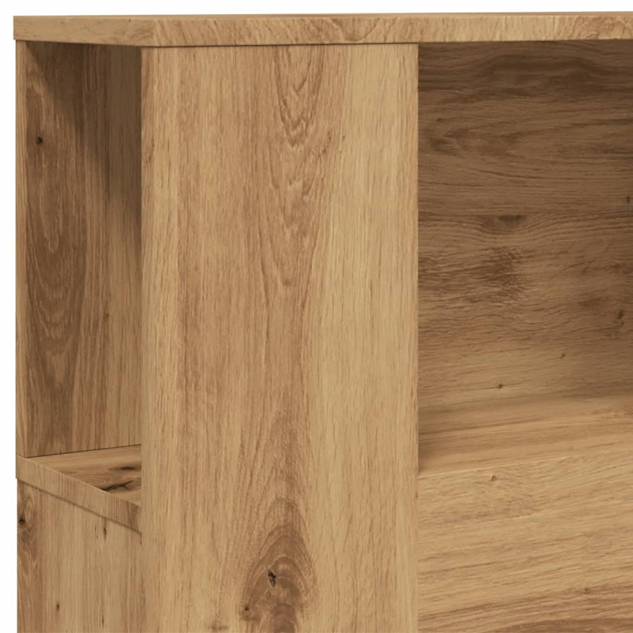 Hoofdbordkast 100x19x104,5cm bewerkt hout artisanaal eikenkleur