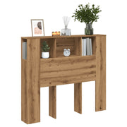 Hoofdbordkast 120x19x104,5cm bewerkt hout eikenkleur