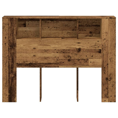 Hoofdbordkast 140x18,5x102,5 cm bewerkt hout oud houtkleurig
