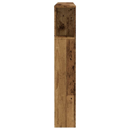 Hoofdbordkast 140x18,5x102,5 cm bewerkt hout oud houtkleurig