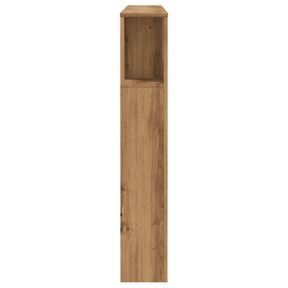 Hoofdbordkast 140x18,5x102,5 cm bewerkt hout artisanaal eiken