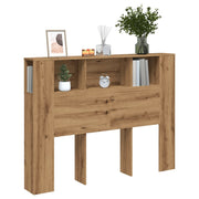 Hoofdbordkast 140x18,5x102,5 cm bewerkt hout eiken
