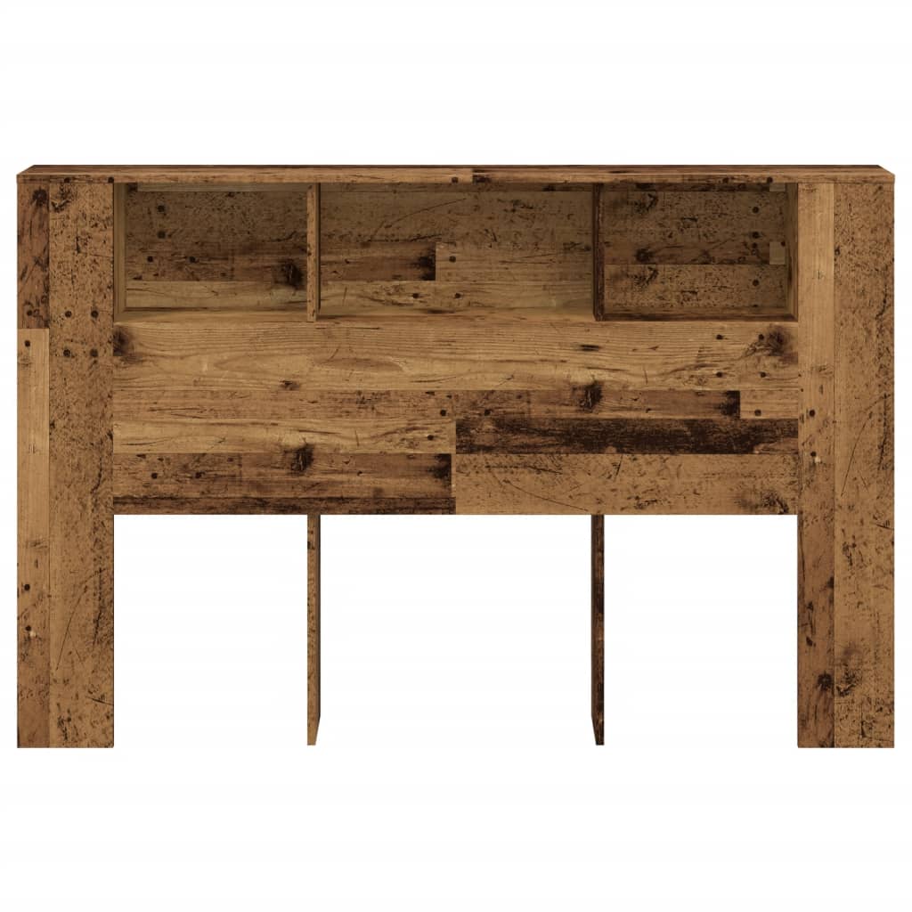 Hoofdbordkast 160x18,5x103,5 cm bewerkt hout oud houtkleurig