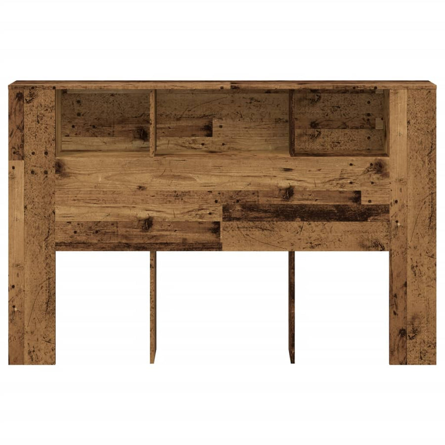 Hoofdbordkast 160x18,5x103,5 cm bewerkt hout oud houtkleurig