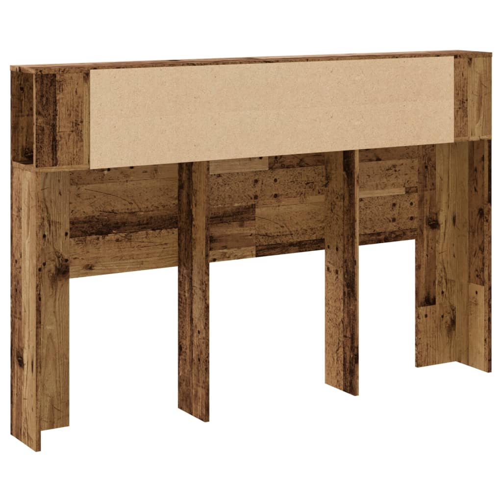 Hoofdbordkast 160x18,5x103,5 cm bewerkt hout oud houtkleurig
