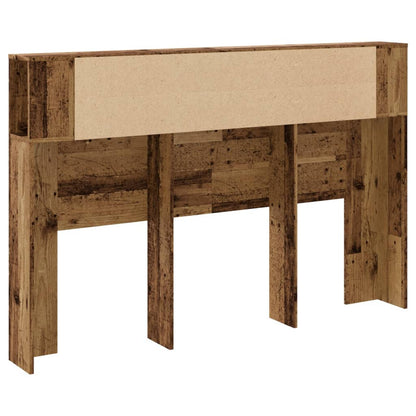 Hoofdbordkast 160x18,5x103,5 cm bewerkt hout oud houtkleurig