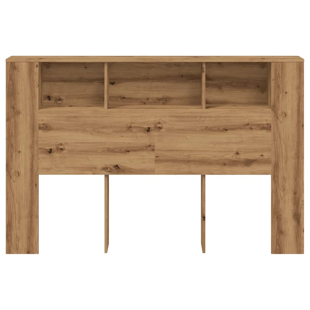 Hoofdbordkast 160x18,5x103,5 cm bewerkt hout artisanaal eiken