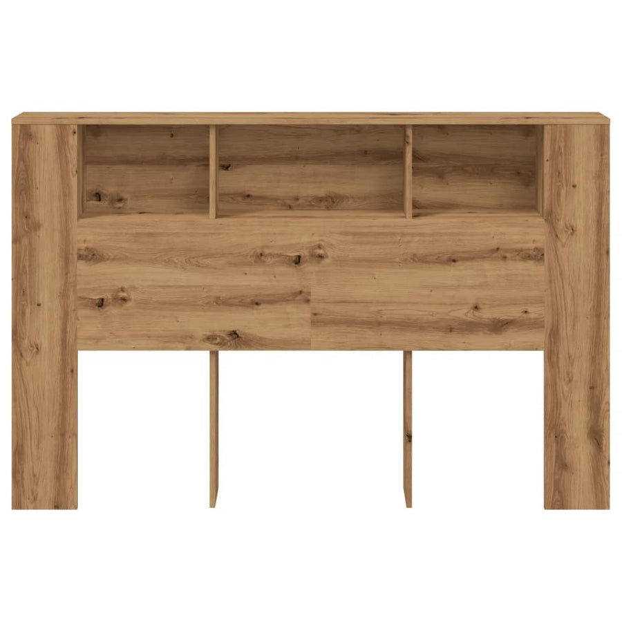 Hoofdbordkast 160x18,5x103,5 cm bewerkt hout artisanaal eiken