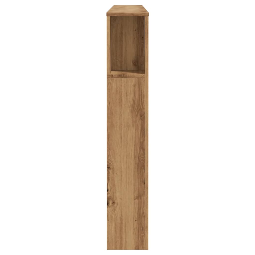 Hoofdbordkast 160x18,5x103,5 cm bewerkt hout artisanaal eiken
