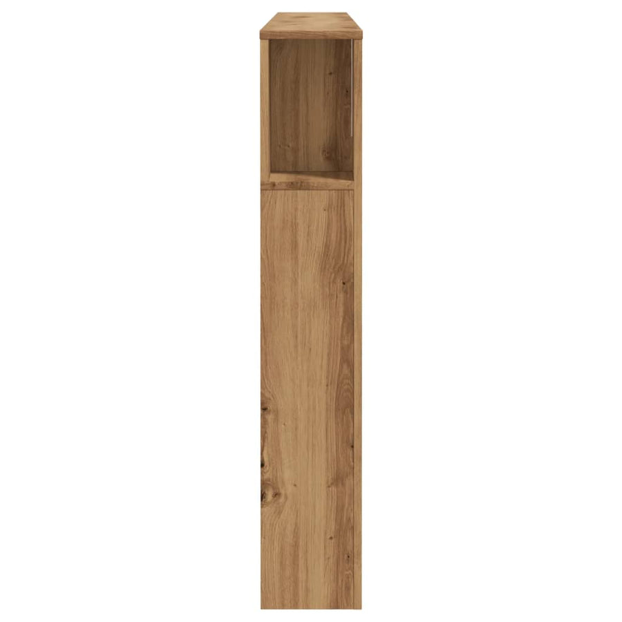 Hoofdbordkast 160x18,5x103,5 cm bewerkt hout artisanaal eiken